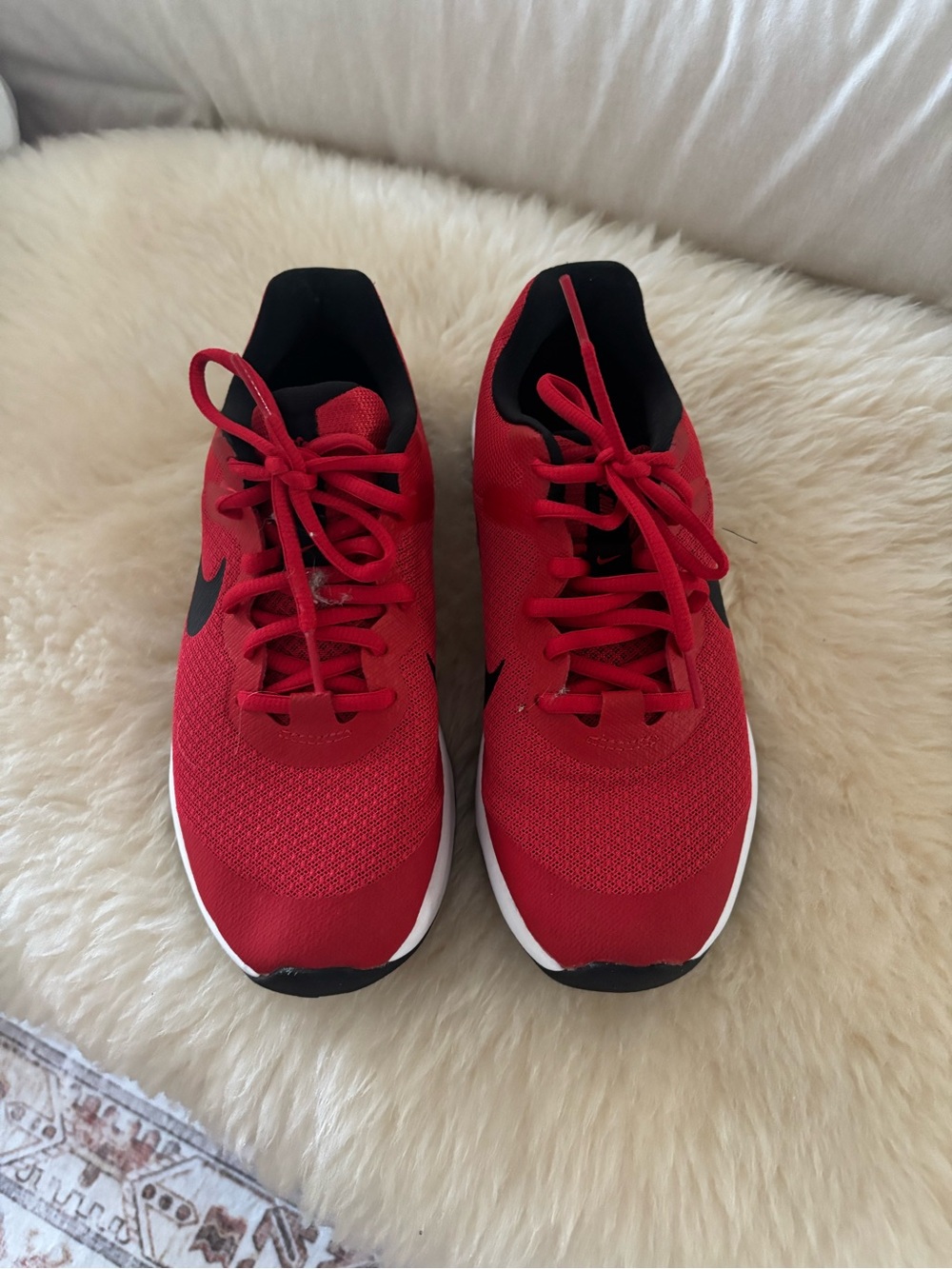 Women NIKE Red Athletic Running Shoes youth 5 women’s 6.5. Worn twice